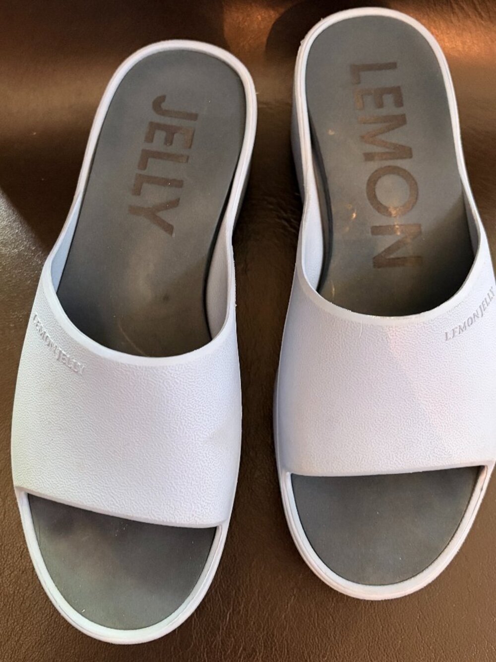 Lemon Jelly Baby Blue Slides/Sandals-Size 39 (8.5)